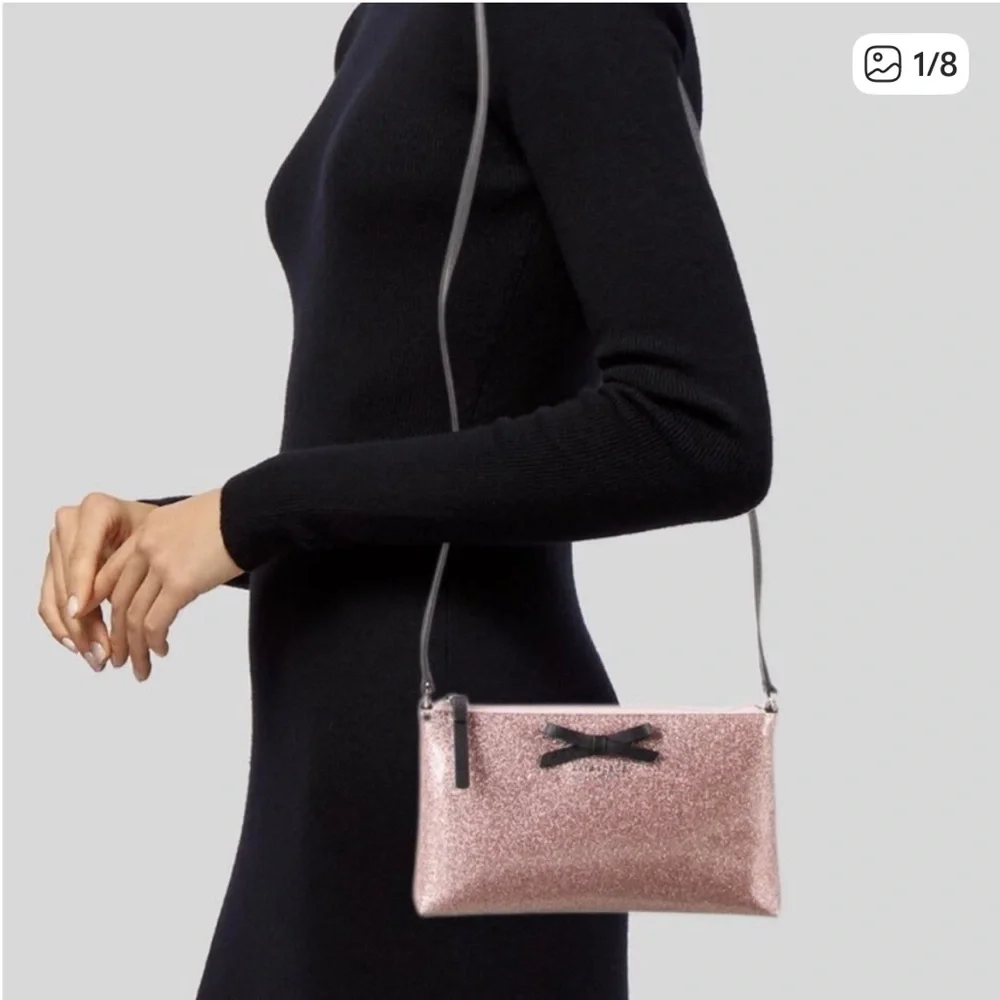 Kate Spade Pink Glitter Crossbody Bag - Picture 1 of 8